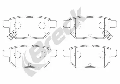 24610 00 704 10 BRECK Комплект тормозных колодок, дисковый тормоз